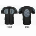 thumbnail image 4 of Youth Kid's Padded Compression Shirt Rib Chest Protector Pad Shirt Paintball Football Training Sports Protective Gear (All Black,YL), 4 of 6