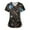 A002-Black, variant on Scrubs for Women with Pockets Scrub Tops Women Cute Print Nurse Uniforms Summer Short Sleeve Blouse Tshirt
