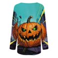 thumbnail image 5 of Karymi Shirts for Women Halloween Full Print Raglan Long Sleeve Tunic Tee, Casual Scoop Neck Loose Pullover Womens Tops, 5 of 5