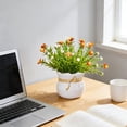 thumbnail image 4 of Flores artificiales Pequeñas macetas Decoración interior - Arreglo floral de seda artificial Mesa de mesa simulada para el salón Mesa de comedor, 4 of 6