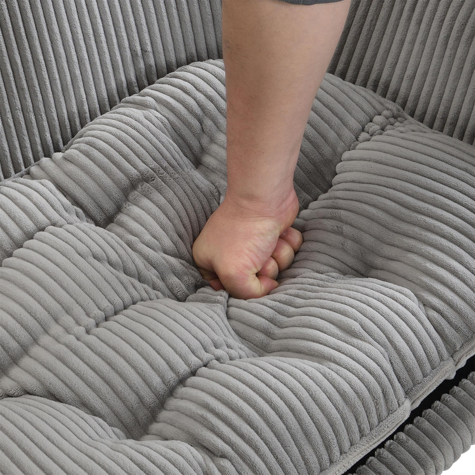 Pefilos Large Dog Couch Furniture, 30" Wide Pet Sofa for Medium Dogs with Removable Mattress, Luxury Raised Pet Couch Lounging Dog Bed with Anti-Slip Bottom, Light Gray