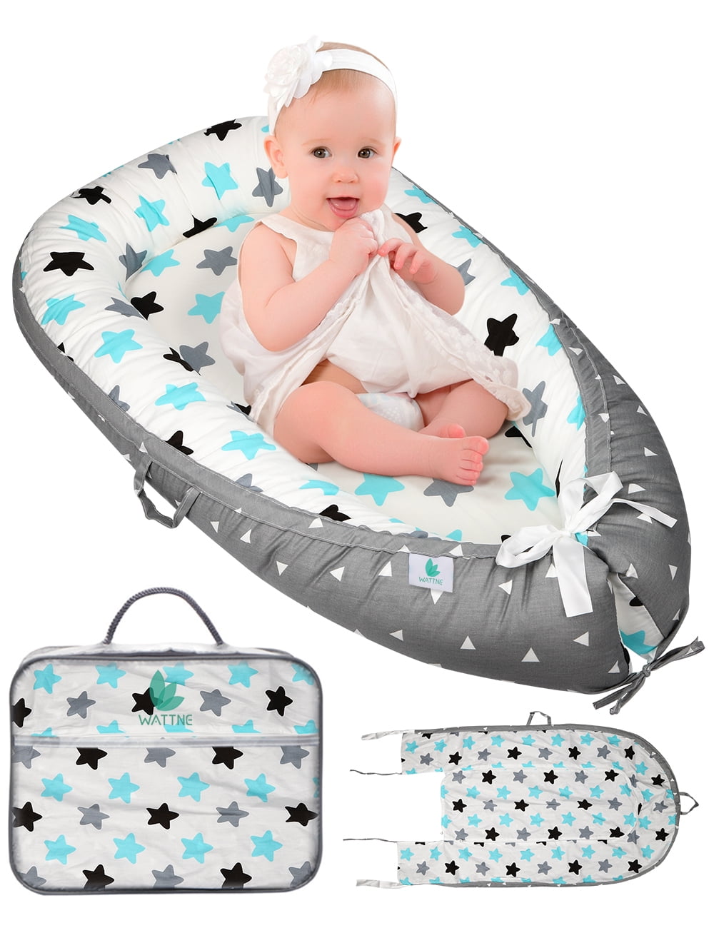 Baby Lounger, Baby Nest CoSleeping 100 Cotton Breathable Infant