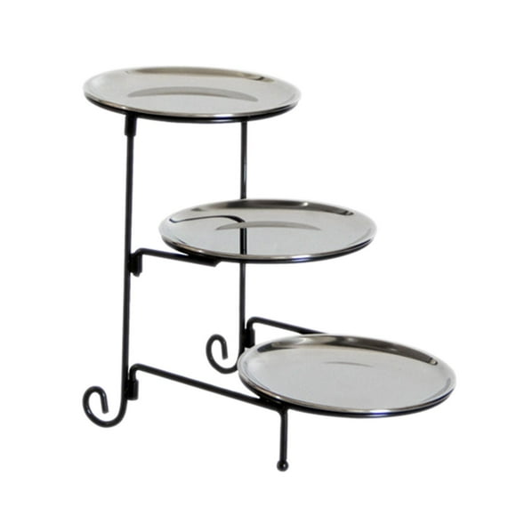 yuksok 3 Tier Serving Tray Cupcake Stand Snack Storage Tray Reusable Fruit Dessert Tray