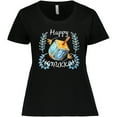 thumbnail image 3 of Inktastic Happy Hanukkah Dreidel and Laurels Women's Plus Size T-Shirt, 3 of 5