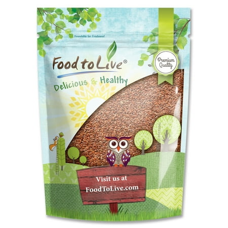 Whole Brown Flax Seeds, 1 Pound — Kosher, Raw, Vegan — by Food to Live