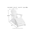 thumbnail image 4 of Bowery Hill Modern / Contemporary Adirondack Chair in White Finish, 4 of 8