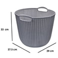 thumbnail image 3 of Cesto Para Ropa Organizador Tipo Tejido Plástico Gris, 3 of 3