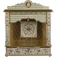 thumbnail image 4 of Desi Bazar Meenakari Wooden Pooja Mandir for Home Daily Puja/Aarti/Altar Temple Golden - 25 Inches No Doors, 4 of 5