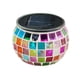 thumbnail image 2 of Lámpara solar de escritorio con luz LED nocturna para jardín, patio, exterior/interior, ideal como regalo (vidrio roto), con mosaicos., 2 of 5