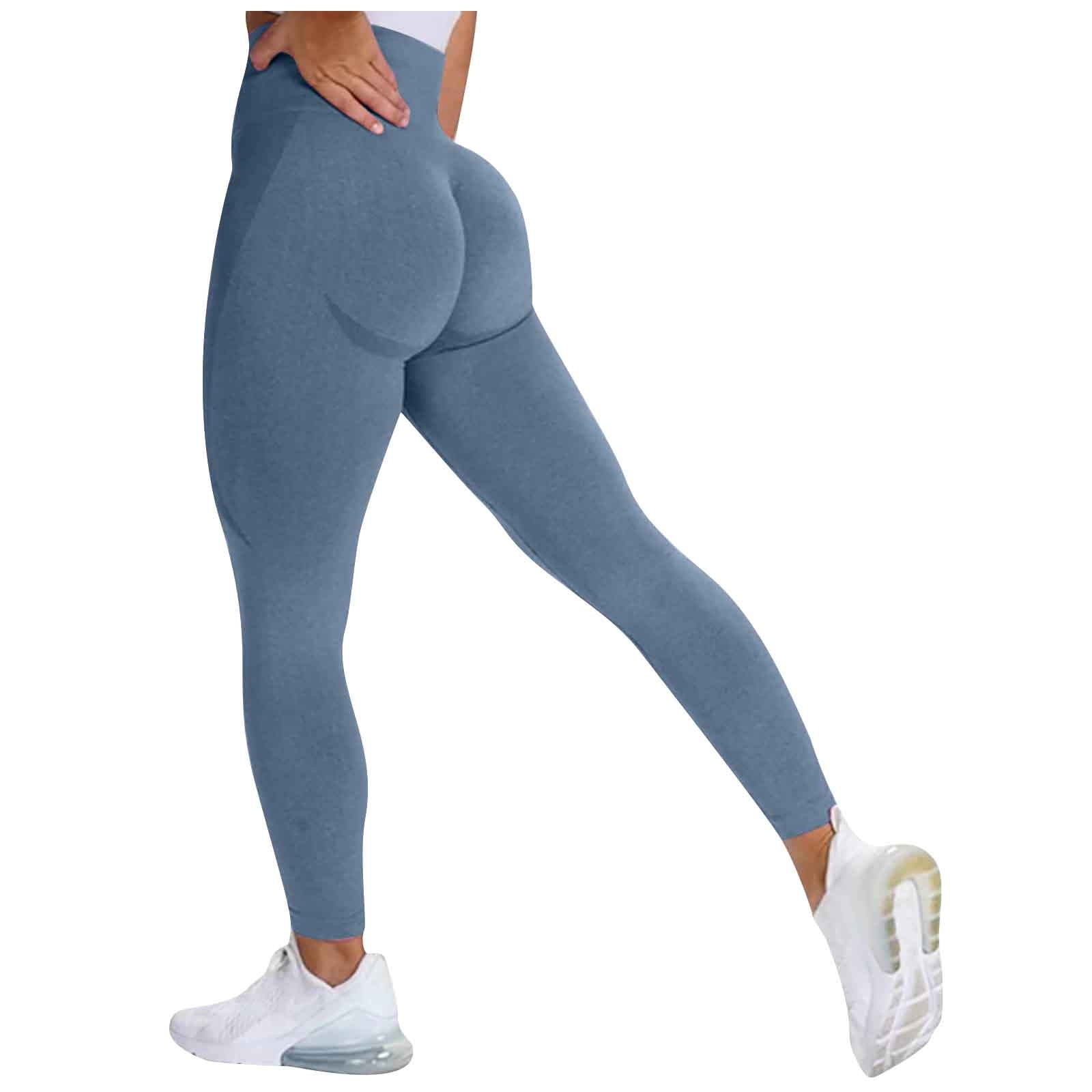 Details about   Women Butt Lift Yoga Pants High Waist Leggings Ruched Workout Seamless Trousers 