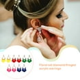 thumbnail image 3 of Pendientes Qarigey Aleación Borla Colgante Multicolor Verde, 3 of 6