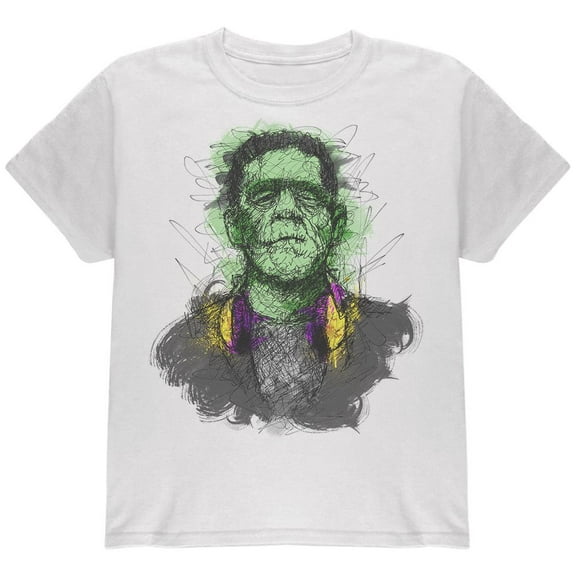 Halloween Frankenstein Raver Horror Movie Monster Youth T Shirt White YSM