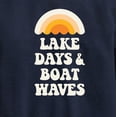 thumbnail image 3 of Instant Message - Lake Days And Boat Waves - Toddler And Youth Crewneck Fleece Sweatshirt, 3 of 6