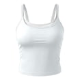 thumbnail image 6 of Gunia Women'S Tank Tops Square Neck Sleeveless 2 In 1 Tee Shirts Slim Fit Going Out Camisoles Size One Size White, 6 of 7