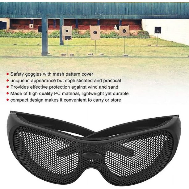 Gafas de seguridad transpirables resistentes a los golpes malla de hierro estampadas viento y arena para fanáticos de juegos militares Cs al aire libre