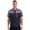 Gray&Navy Blue, variant on Men's Mechanic Work Shirt Short Sleeve Front Zip Industrial Uniform Workshop Factory Workwear Blue&Gray 170/L