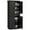 Black, variant on HOMCOM Modern Kitchen Pantry with Shelves, Grey