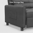 thumbnail image 5 of Pull Out Sofa,Asofer 3-in-1 Convertible Loveseat Sofa Bed with Separate Ottoman & Adjustable Backrest,Sleeper for Guest Room,Small Apartment, Dark Gray, 5 of 8
