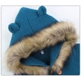 thumbnail image 4 of Toddler Boys Girls Winter Knitted Cardigan Jacket with Hood Cute Bear Ear Fall Sweater Outwear, 4 of 7