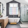 thumbnail image 3 of Blue Pink Plaid Kitchen Curtains 72 Inch Length, Pastel Green White Buffalo Patchwork Grommet Top Bedroom Living Room Curtains, Light Filtering Cafe Curtain Drapes 2 Panels Set 104''x72'', 3 of 9