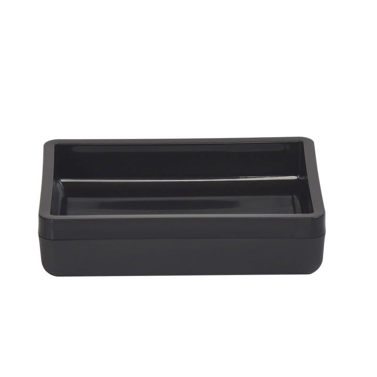 (4 pack) Mainstays Frosted Black Plastic Soap Dish
