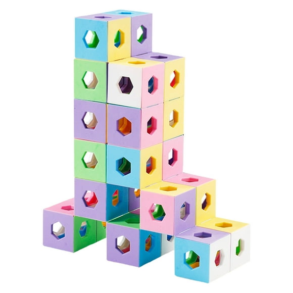 Blocs de Construction à Changement de Forme Géométrique Entraînement Cérébral Jouet Éducatif 100 Pcs Préscolaires de 5 Ans et Plus Conscience Spatiale Créativité Activité de Soulagement du Stress