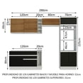 thumbnail image 3 of Cocina Integral Completa Modular Madesa Glamy 290cm BN 10, 3 of 5