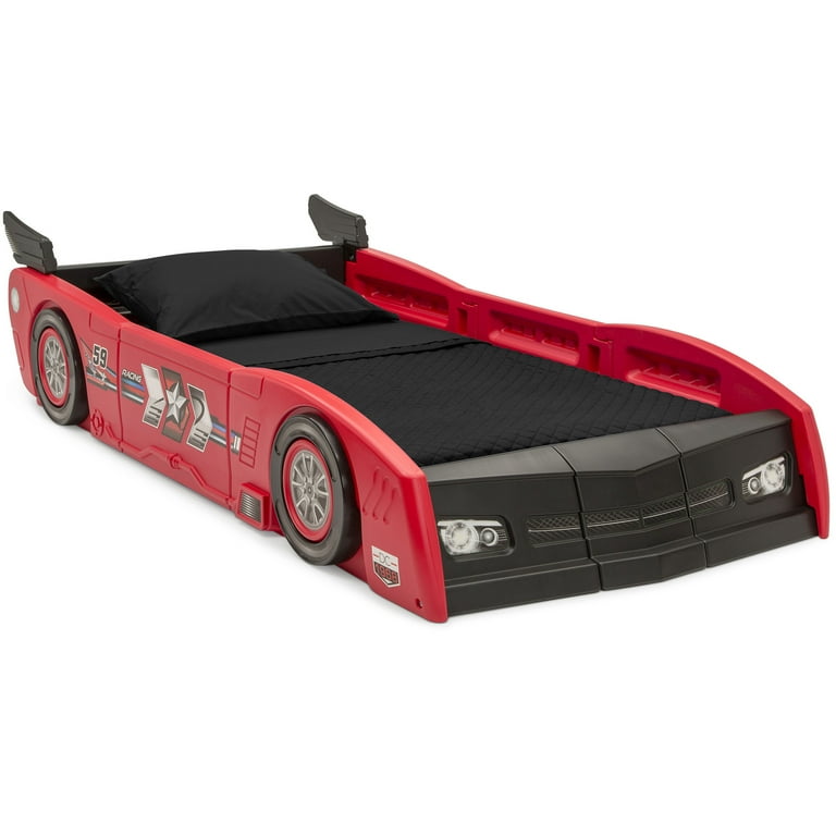 Delta Children Grand Prix Race Car Toddler to Twin Bed, Red