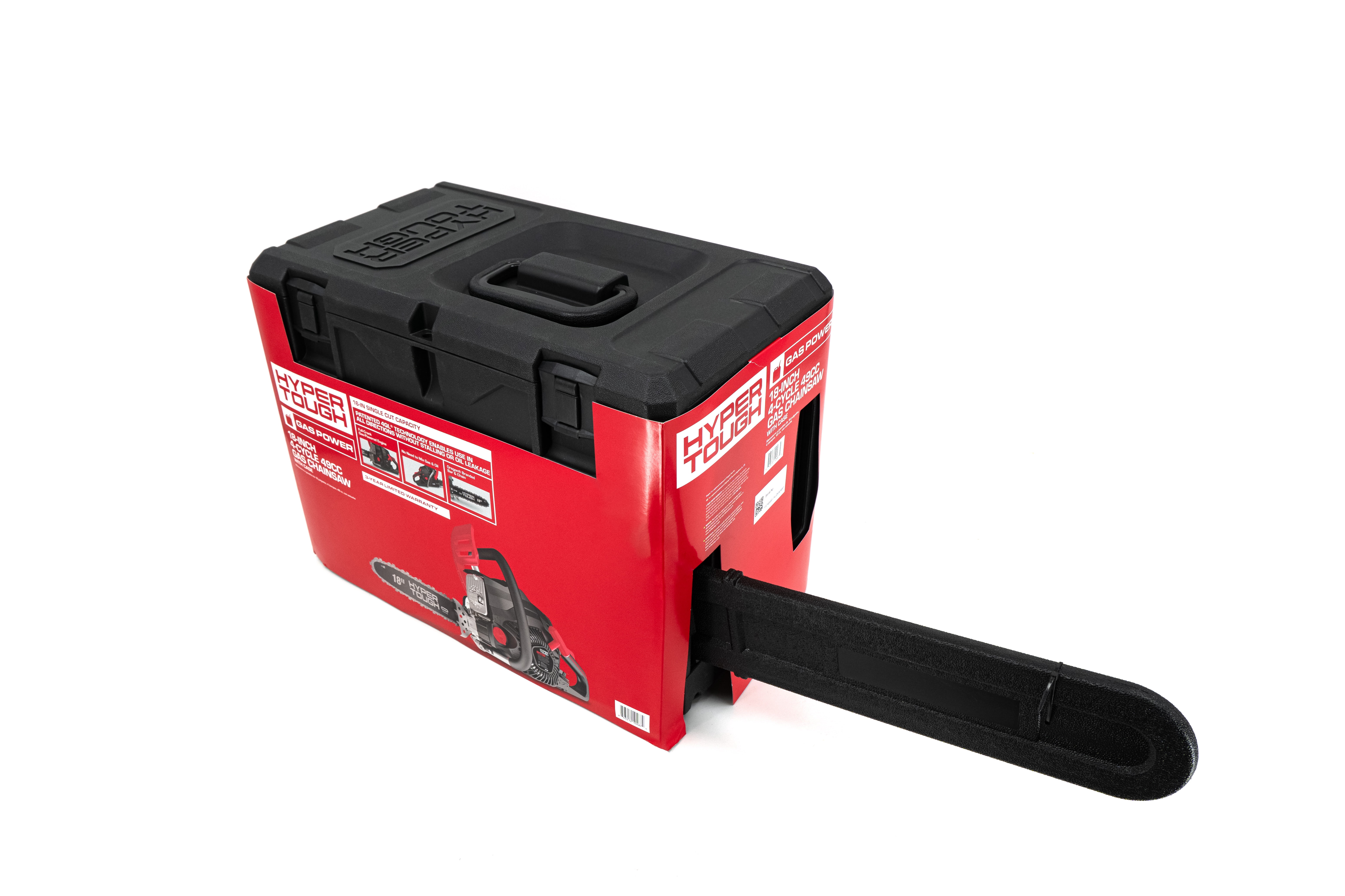 Hyper Tough 18" 49cc 4-Cycle Gas Powered Chainsaw with Carry Case