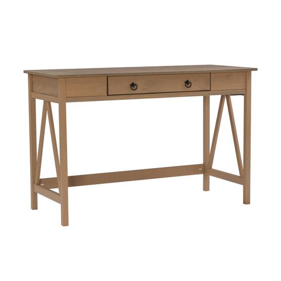 Contemporary Home Living Writing Desk with Wide Drawer - 46" - Beige