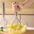thumbnail image 3 of Potatoes Crusher Stainless Steel Pressed Potato Masher Ricer Puree Juice Maker Potato Pusher Smooth Mashed Fruit Tools Kitchen, 3 of 7