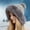Grey, variant on Hats Women's Pullover Hat with Three Balls Outdoor Thickening Plus Velvet Cold and Warm Pure Color Knitted Hat Grey
