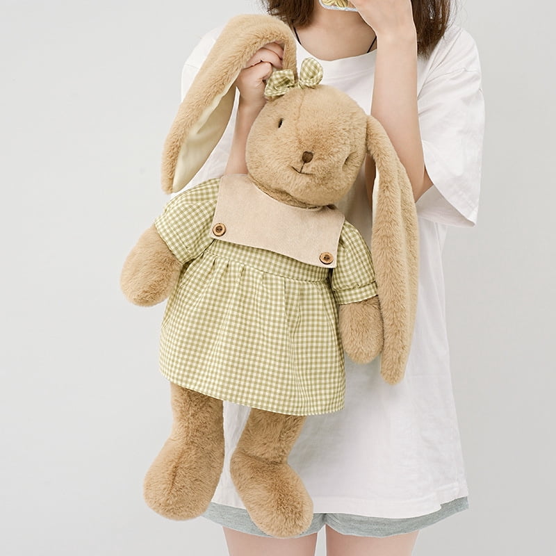 Hugs Baby Easter Bunny Stuffed Animals with Cotton,Safe Material Soft Washable Stuffed Bunny,Cute Plush Toy Rabbit Easter Decoration Birthday Gift