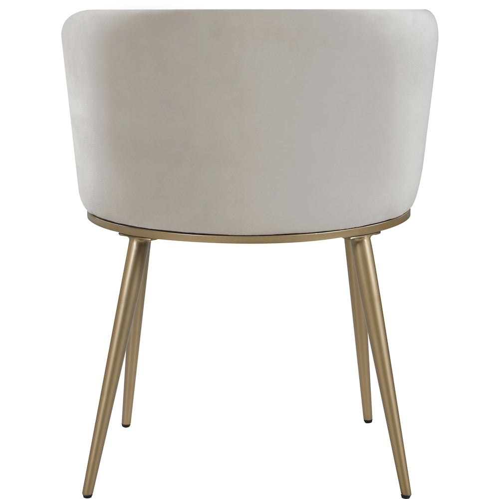 Meridian Furniture Skylar Cream Velvet Dining Chair (Set of 2)