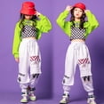 thumbnail image 4 of Rolanko Girls' Jogger Pants Active Kids Sweatpants with Pocket Hip Hop Streetwear Trousers, 4 of 5