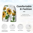 thumbnail image 5 of Sigee Plump Sunflower And Sketch Print Mens Swim Trunks with Compression Liner Quick Dry Swim Stretch Beach Shorts with Pockets,S-3XL, 5 of 7