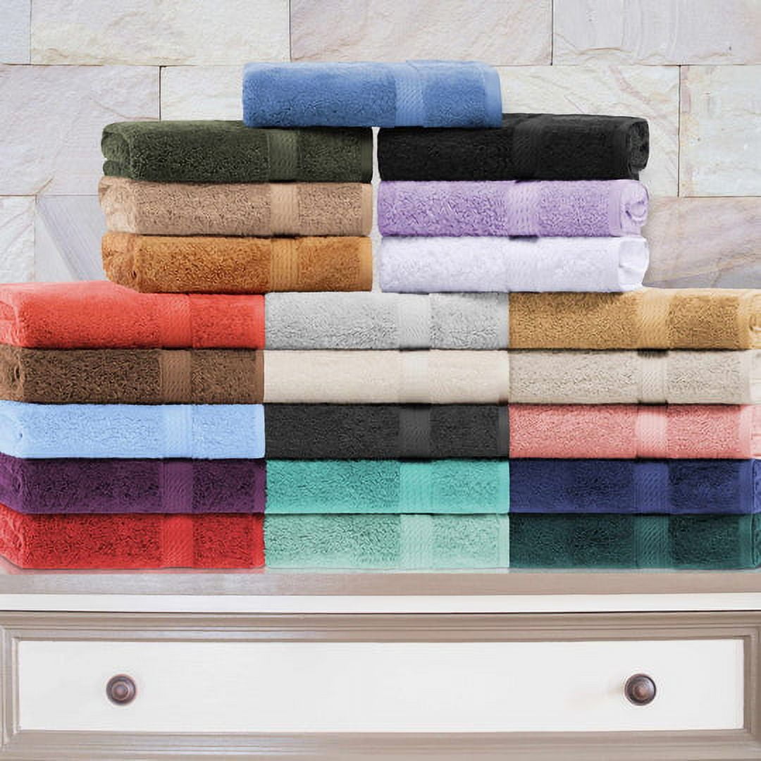 Egyptian Cotton 900 GSM Hotel Quality 6-Piece Face Towel Set Forest Green