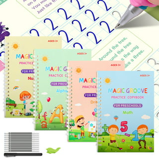 Montessori 4 Pack Magic Copybook Reusable Groove Writing Practice Educ –  Zenitaz
