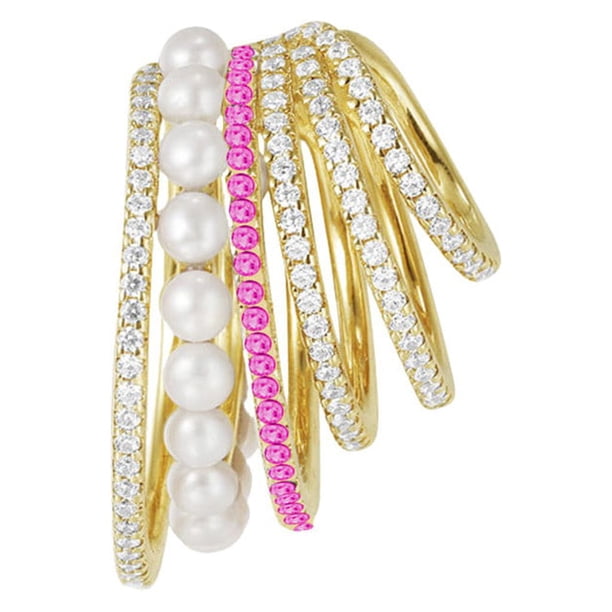 Pendientes para mujer, regalos para mujer, pendientes de clip multicapa con diseño de pera de cristal, sin perforaciones.
