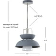 thumbnail image 4 of JONATHAN Y Paul 11" Farmhouse Metal LED Pendant, Gray, 4 of 9