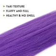 thumbnail image 5 of DAMAI Purple Braiding Hair,24 Inch Pre Stretched Lavender Curly Deep Wave Braids Bohemian Hair,Hot Water Setting Synthetic Hair Colored Braiding Hair Pre Stretched Crochet Braids Hair(2 Pcs), 5 of 6