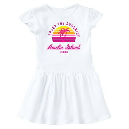

Inktastic Summer Enjoy the Sunshine Amelia Island Florida in Pink Gift Baby Girl Dress