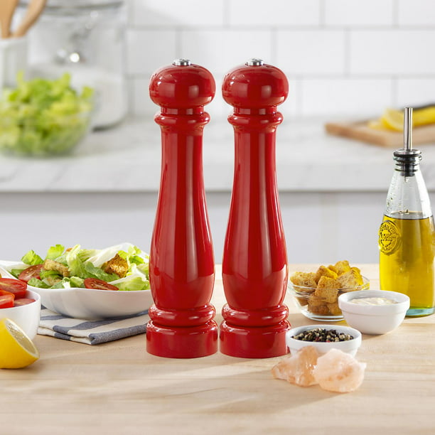 Dash Battery-Operated Salt & Pepper Mill Gift Set with Gift Box Packaging  In Red