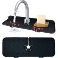 thumbnail image 2 of Alfombrilla para grifo, alfombrilla para grifo de cocina, alfombrilla plegable para drenaje de fregadero, alfombrilla de drenaje de calidad alimentaria, tocador de baño de cocina (negro) Sincero Electrónica, 2 of 5