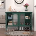 thumbnail image 2 of HLR 47.7" Modern Vintage Sideboards Buffet Cabinet with 4 Glass Door, Green, 2 of 6