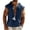 Navy, variant on Wyobmus Mens Sleeveless Linen Tank Top Summer Causal Button V Neck Workout Hoodies Lightweight Muscle Tank Shirts With Hooded Khaki