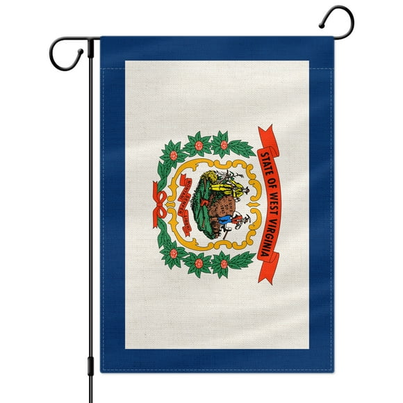 PTEROSAUR American West Virginia State Garden Flag, 12.5x18 inch Double Sided for Home Garden Decoration