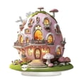 thumbnail image 1 of Easter Decoration Rabbits And Eggs Castle 2D Wall Art For Living Room Study Display Cabinet Desktop, 1 of 8