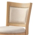 thumbnail image 4 of Benjara Kia 24" Solid Wood Swivel Counter Stool- Curved Panel Back - Ivory, 4 of 6