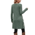 thumbnail image 4 of Fantaslook Long Sleeve Womens Dresses Plus Size Buttons Tunic Sweater Dress with Pockets, 4 of 11
